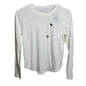 NWT Abercrombie&fitch Kids Long Sleeve White Top